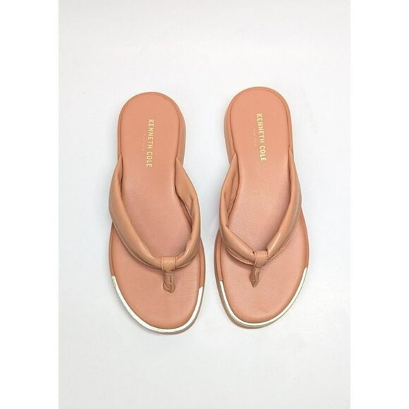 Kenneth Cole Women's Athens Platform Thong in Peach Leather Size 6 (MSRP $89) - Picture 8 of 11